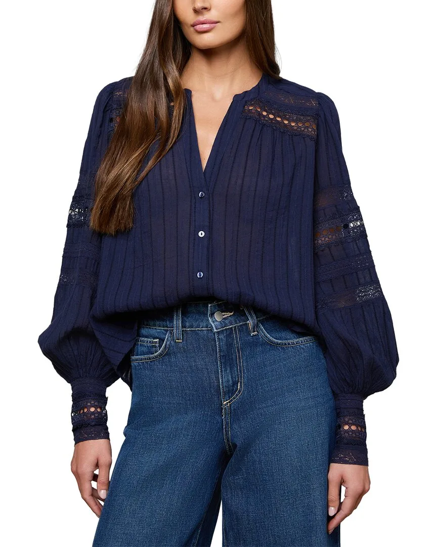 Kiera Trim Blouse by L'AGENCE
