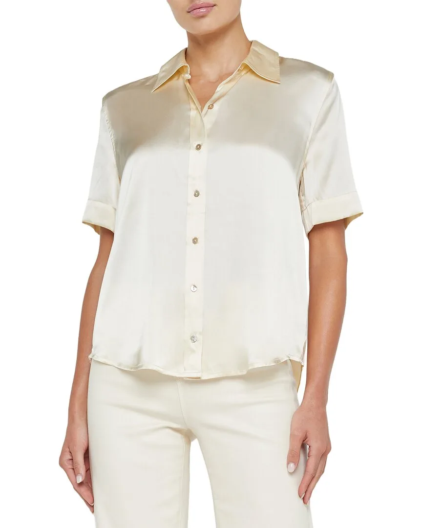 Ellah Short Sleeve Silk Blouse by L'AGENCE