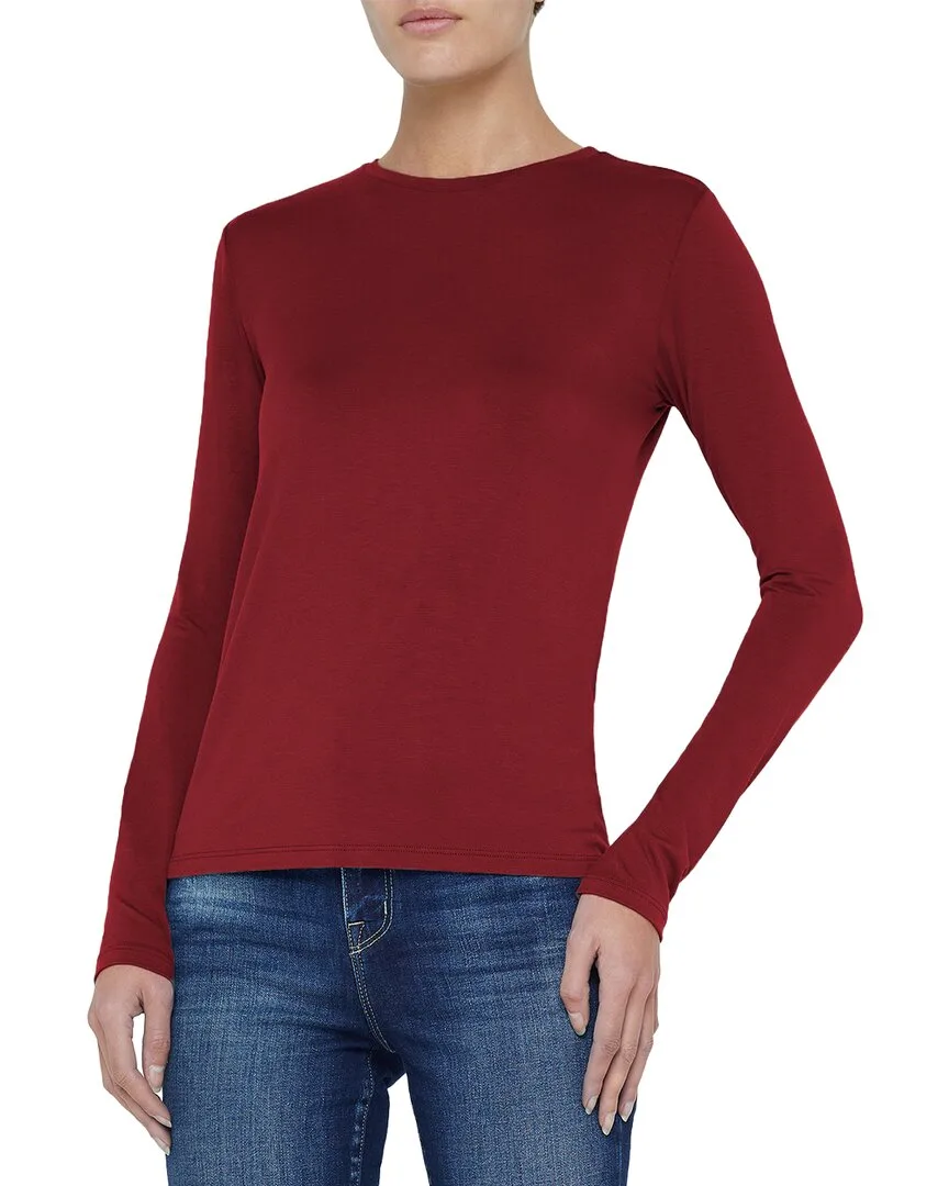 Tess Crew Neck Long Sleeve Top by L'AGENCE