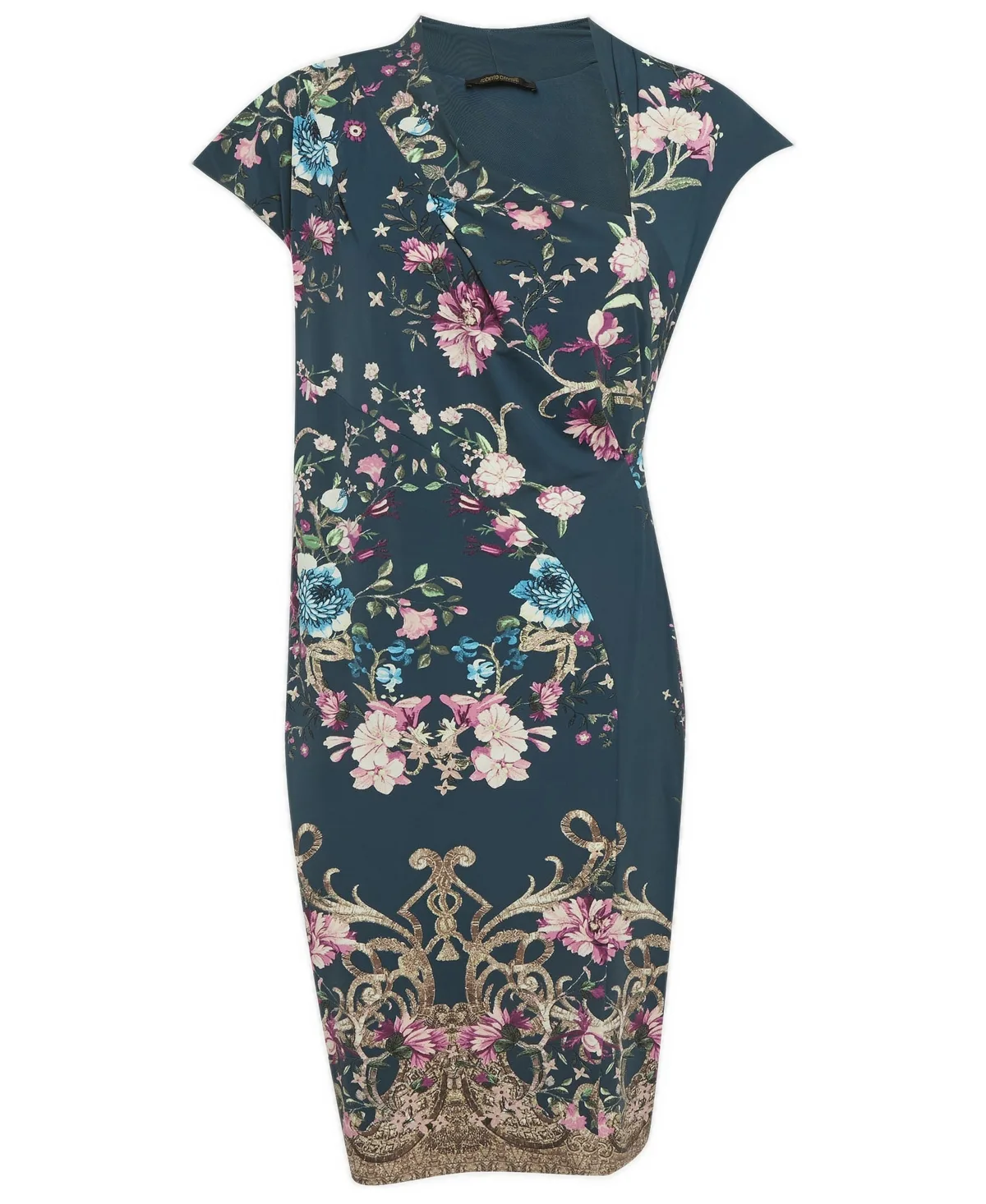 Pre-Owned Floral Print Jersey Mini Dress by Roberto Cavalli