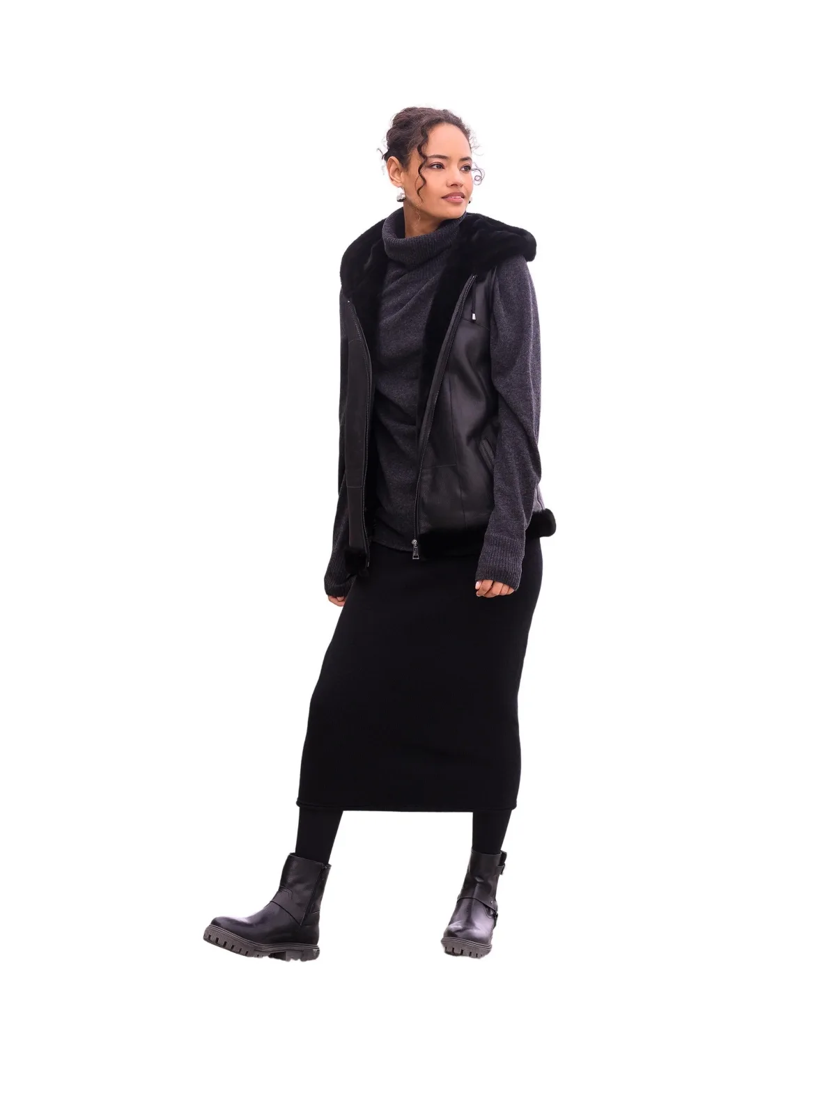 Geelong Wool Midi Skirt by Celtic & Co