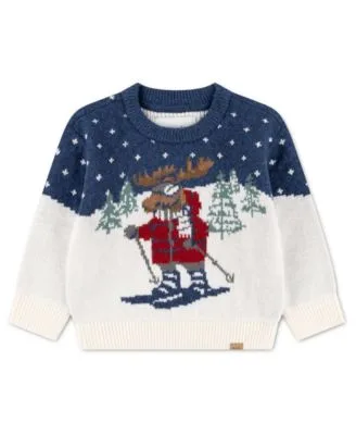 Moose Jacquard Long Sleeve Sweater by Abercrombie Kids