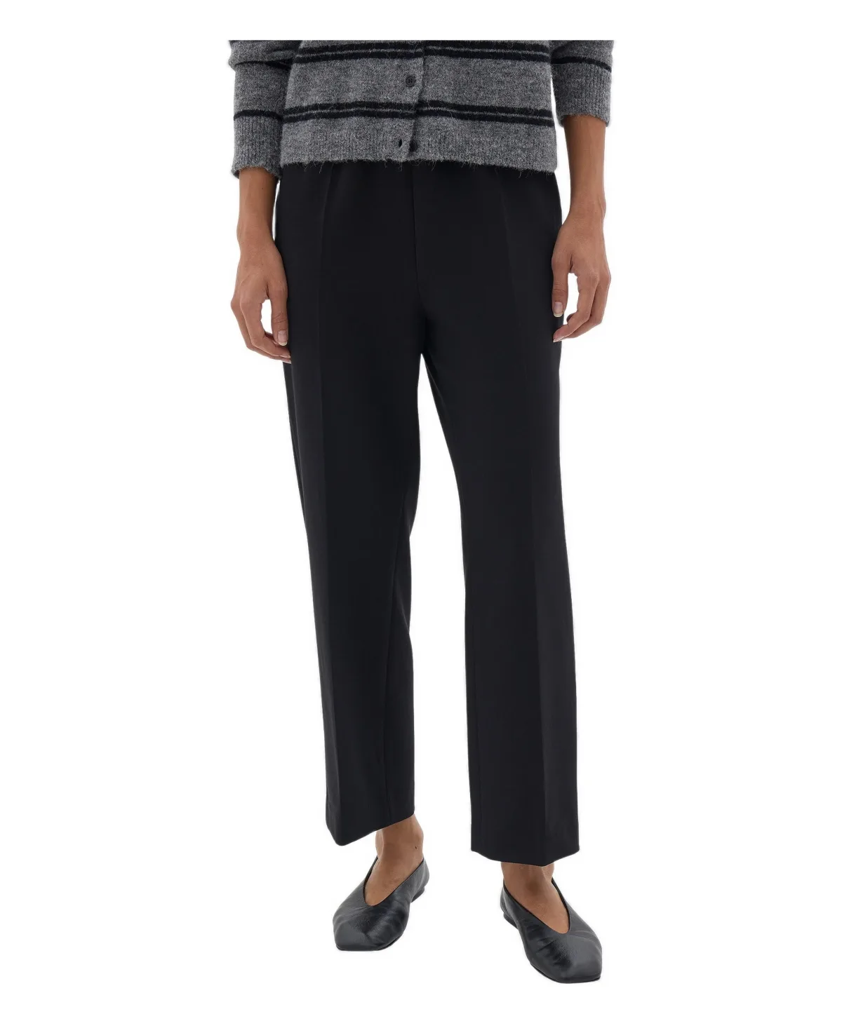 Sutton Pull-On Slim Ankle-Length Trousers by Hush