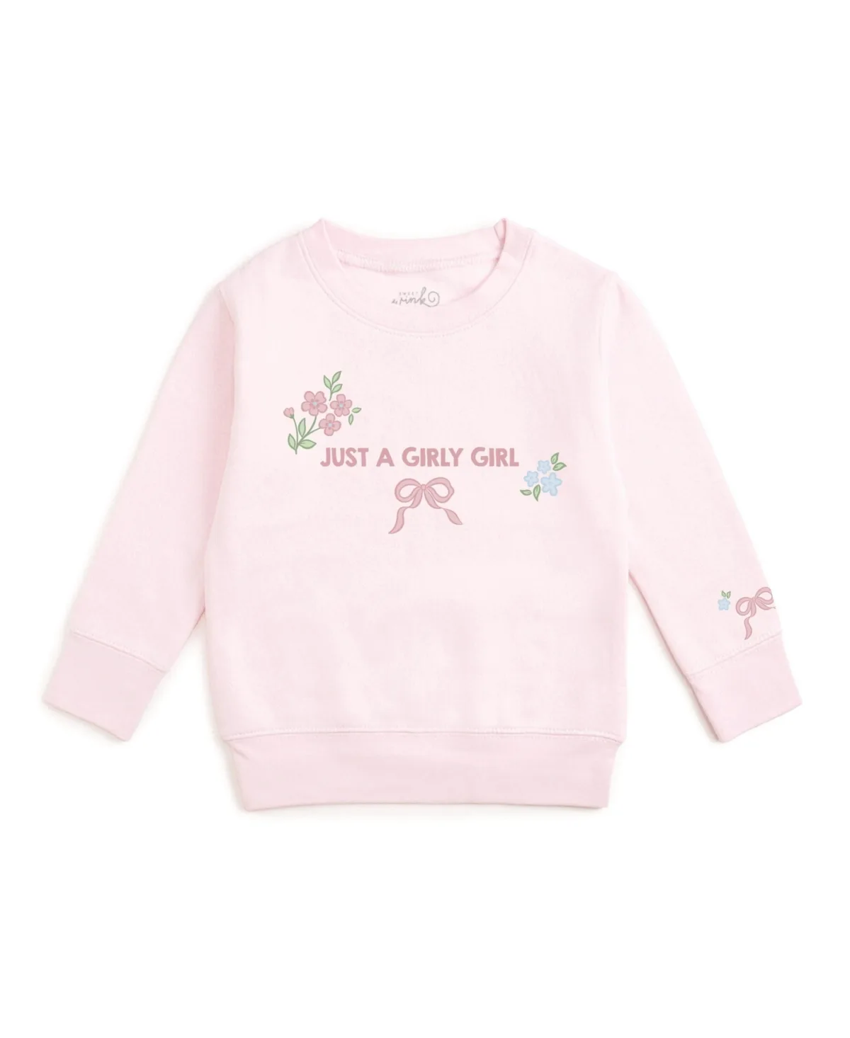 Just a Girly Floral Long-Sleeve Sweatshirt by Sweet Wink
