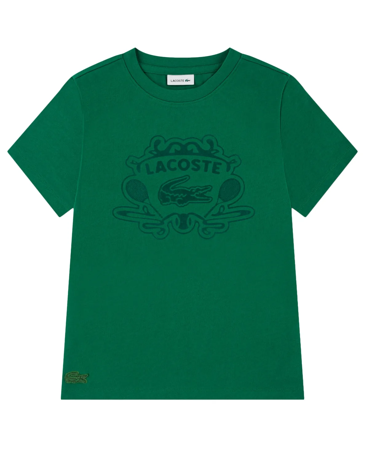 Crewneck Short-Sleeve Flocked-Graphic T-Shirt by Lacoste