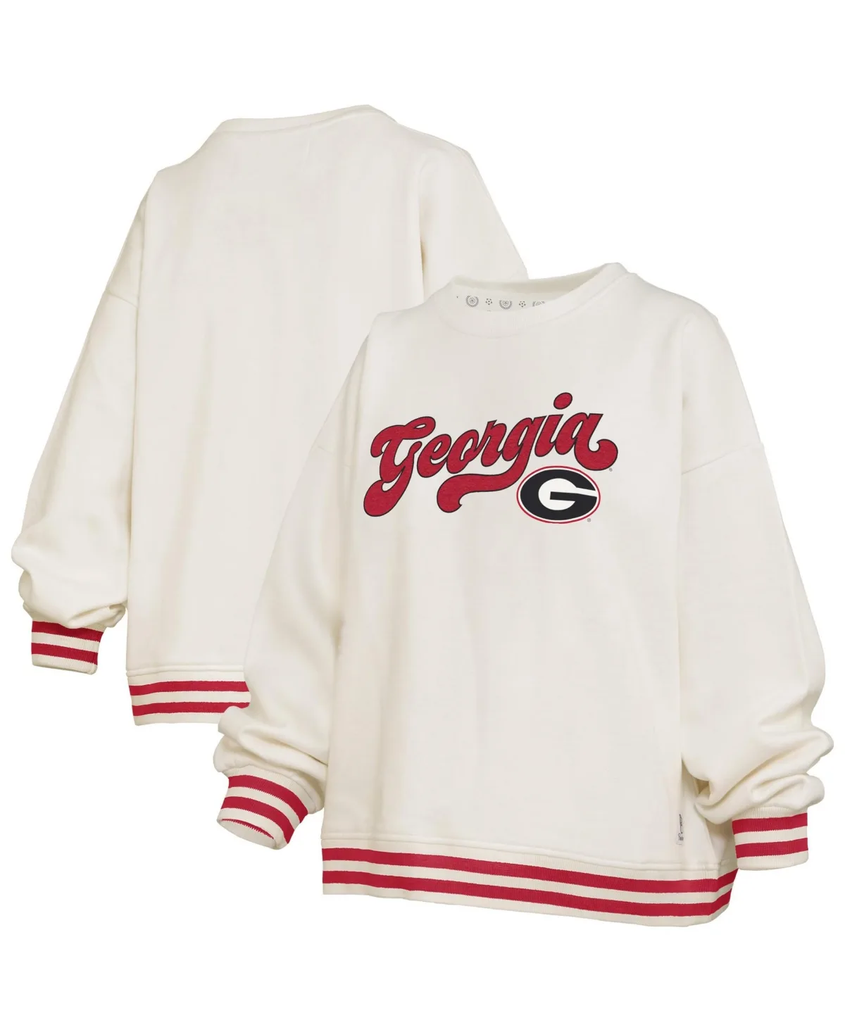 Georgia Bulldogs Bonanza Chenille Ribbed Sweatshirt by Pressbox