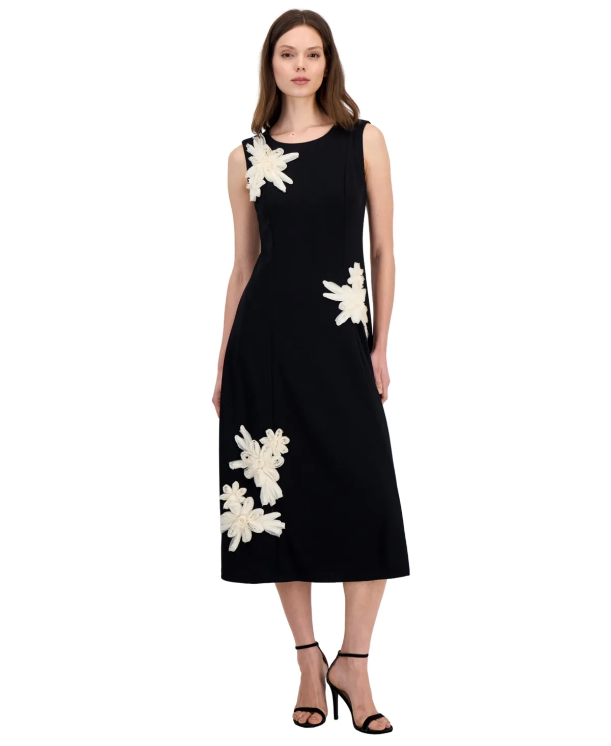 A-Line Floral Midi Dress by Anne Klein