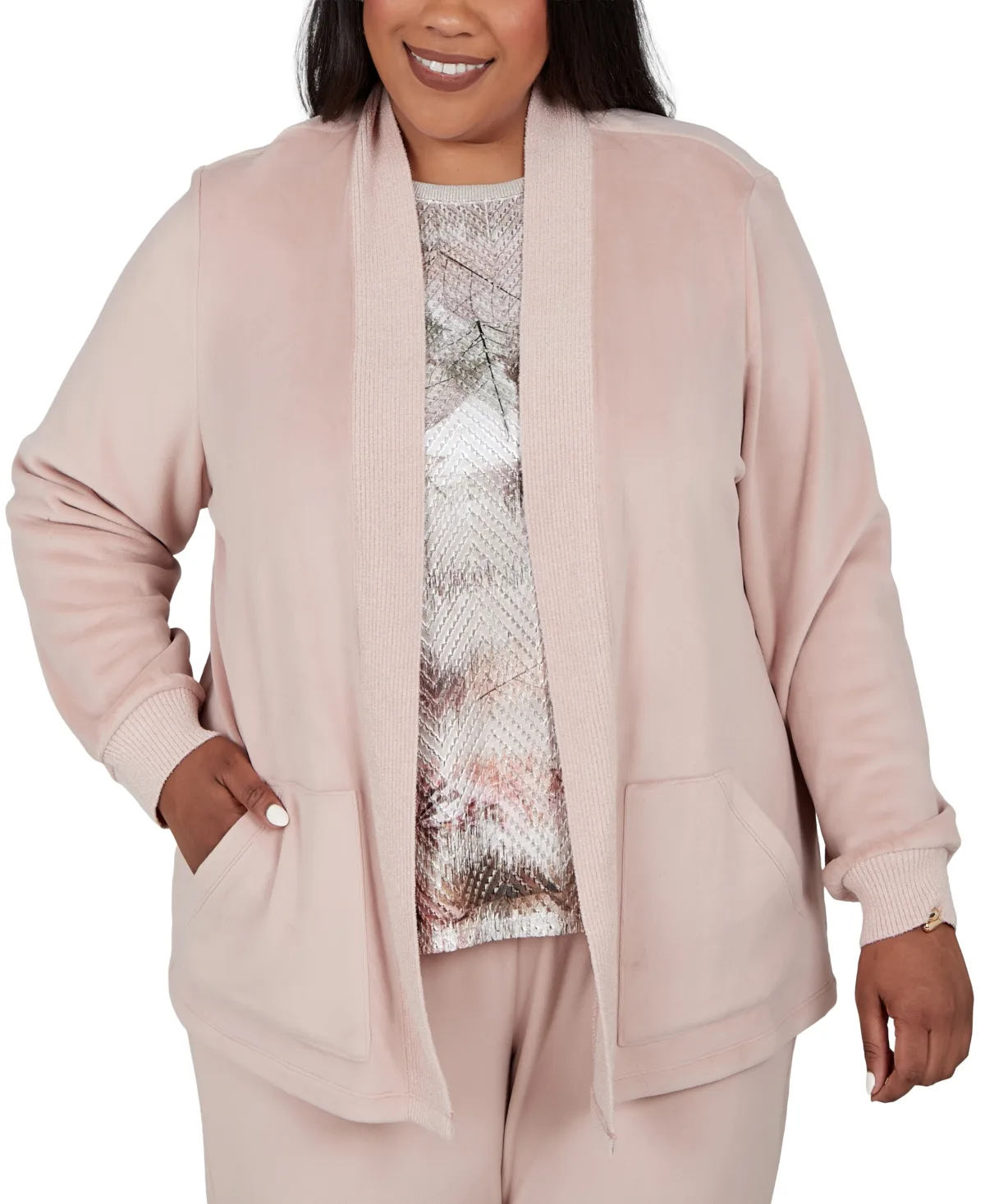 Shawl-Collar Cardigan by Alfred Dunner