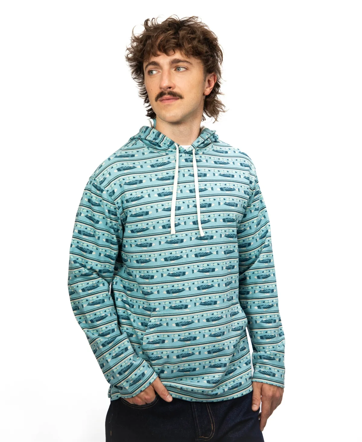 Long-Sleeve Hooded French-Terry Poncho by Coastline Surf Co