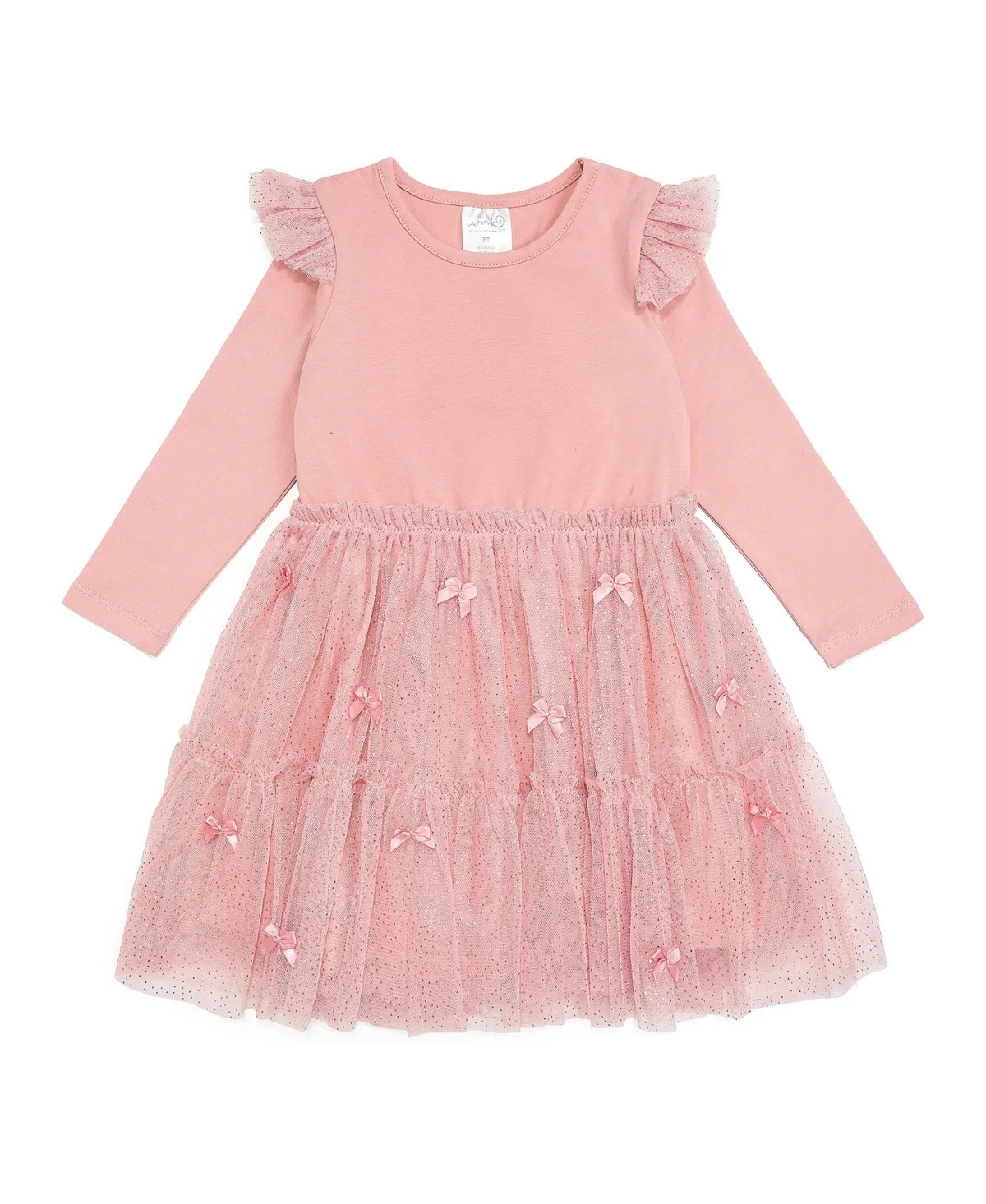 Nutcracker Trellis Long-Sleeve Satin-Bow Tutu Dress by Sweet Wink