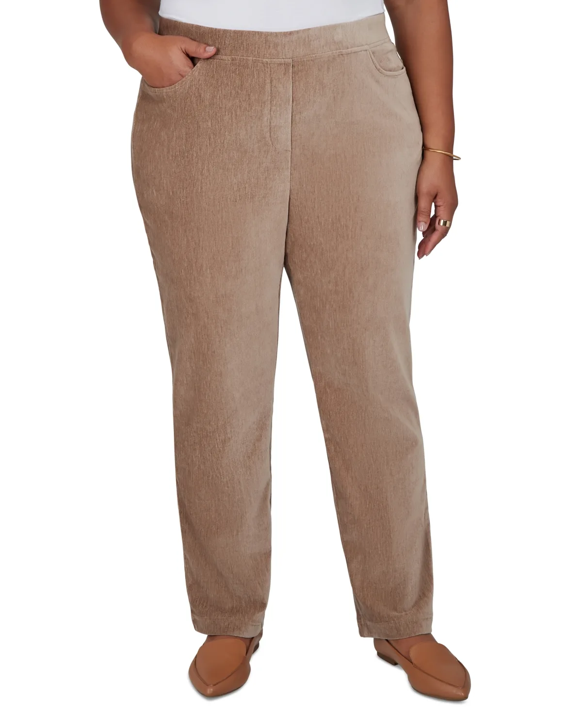 As Usual Corduroy Straight Pull-On Pants by Alfred Dunner