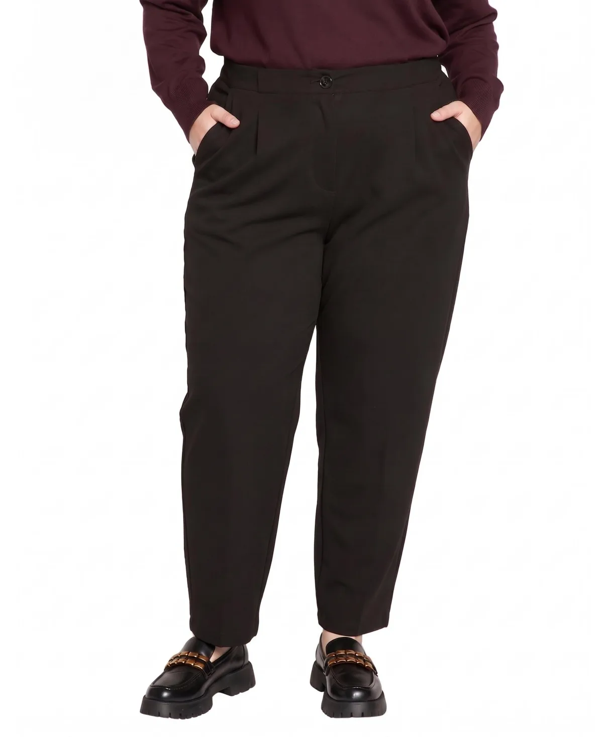 Audrey High-Waist Tapered Ponte Pants by Universal Standard