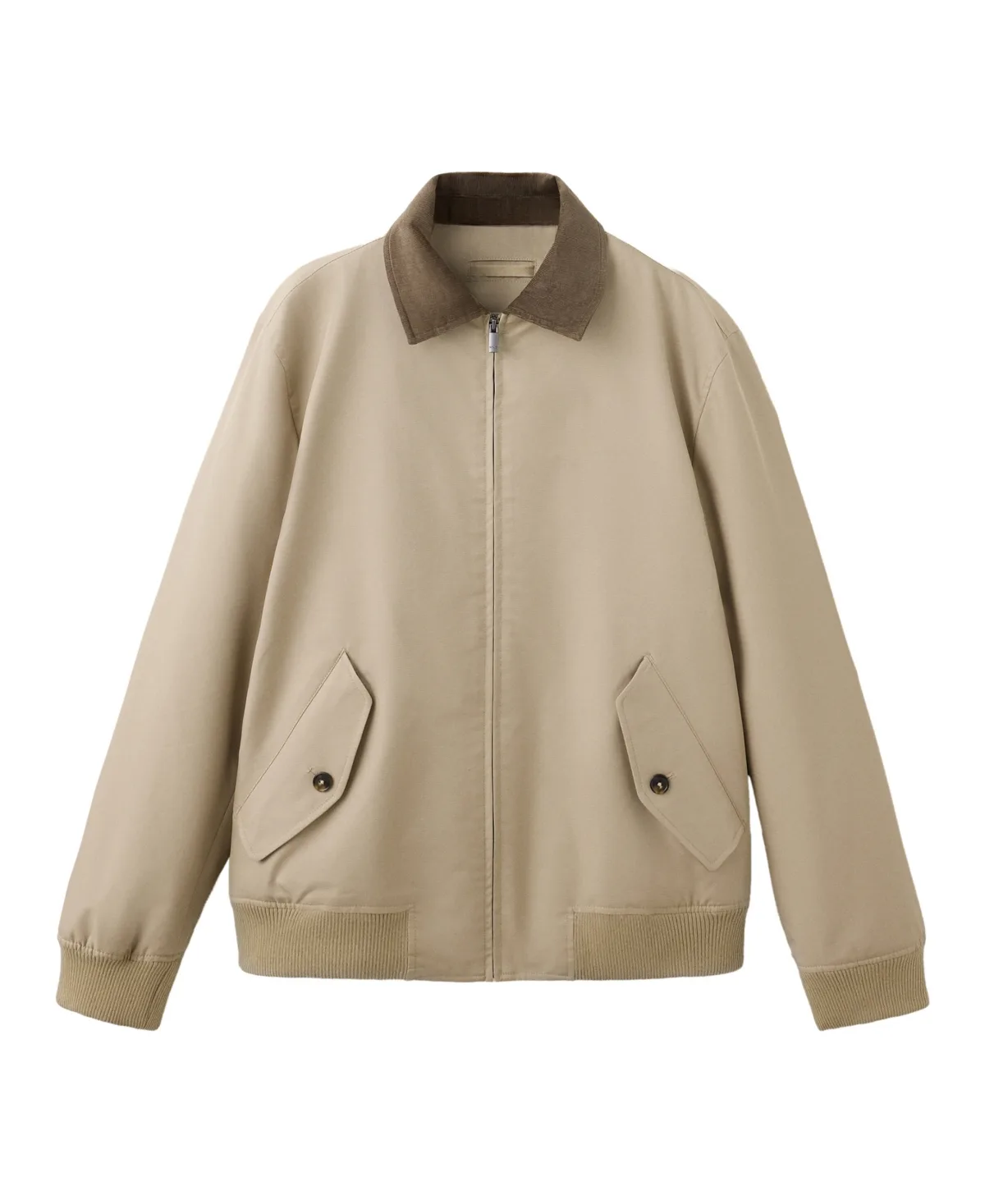 Chaqueta Talco Corduroy-Collar Zipper Bomber Jacket by Mango