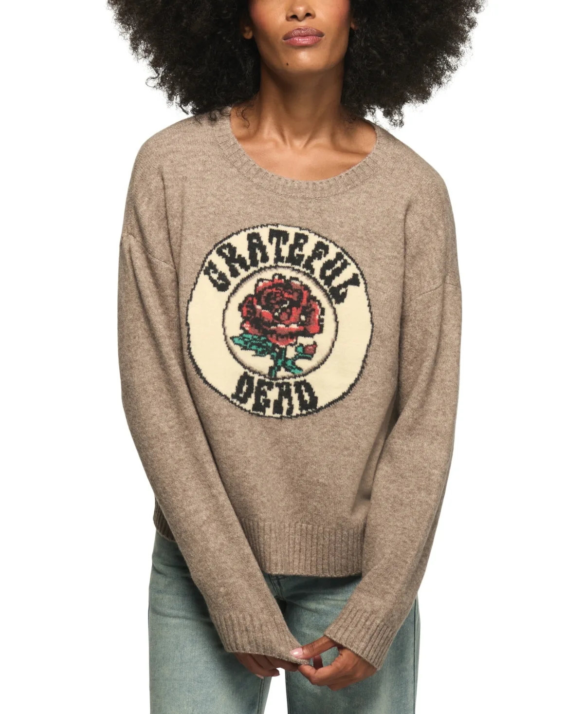 Cloud Crewneck Long-Sleeve Graphic Sweater by Lucky Brand