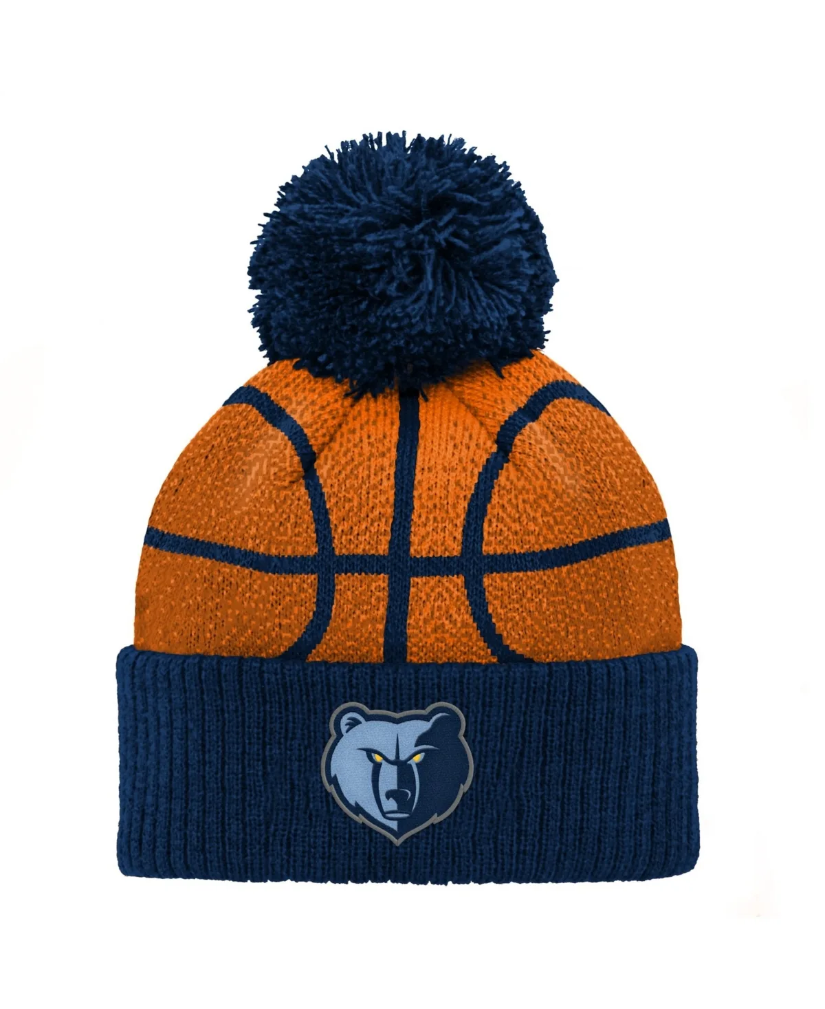 Memphis Grizzlies Basketball Head Cuffed Knit with Pom Hat by Outerstuff