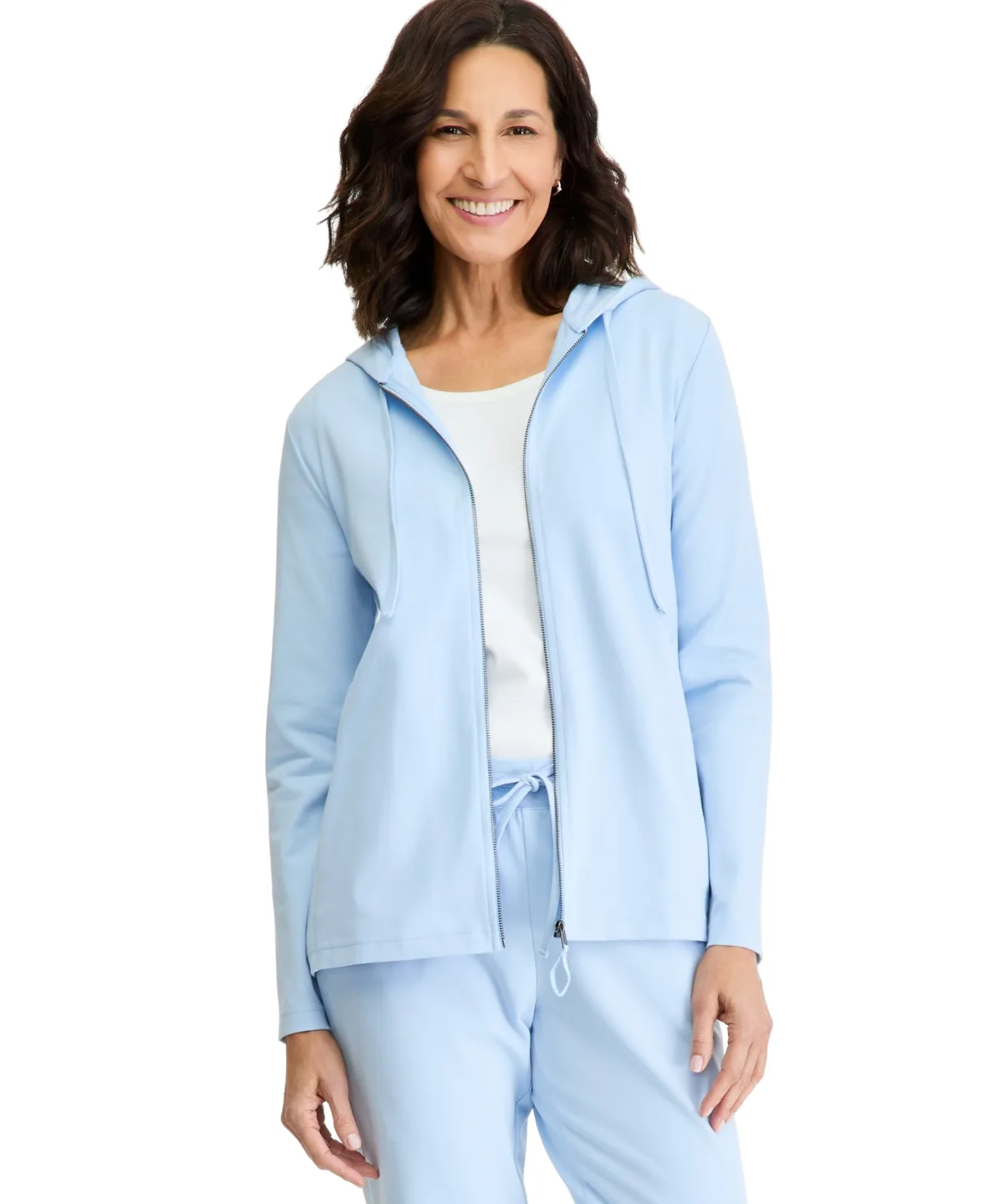Zip-Front Long-Sleeve Hoodie by Style & Co
