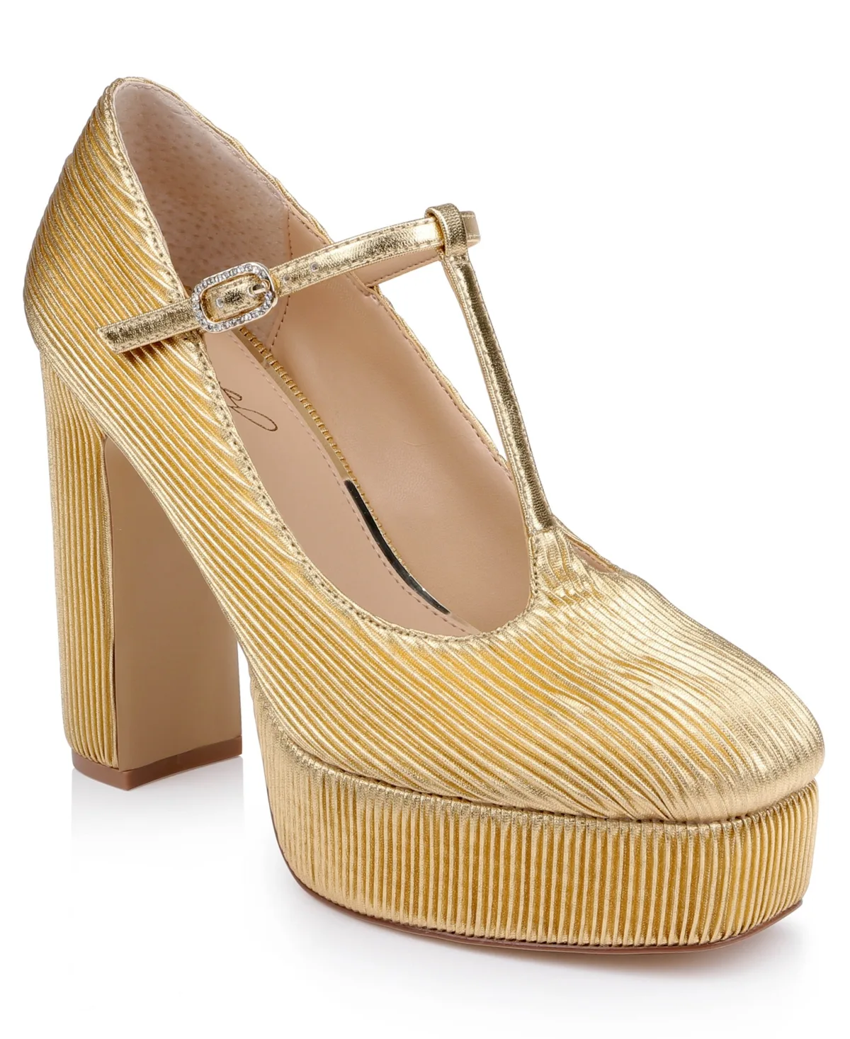 Banks Square Toe Block Heel Platform Pumps by Badgley Mischka