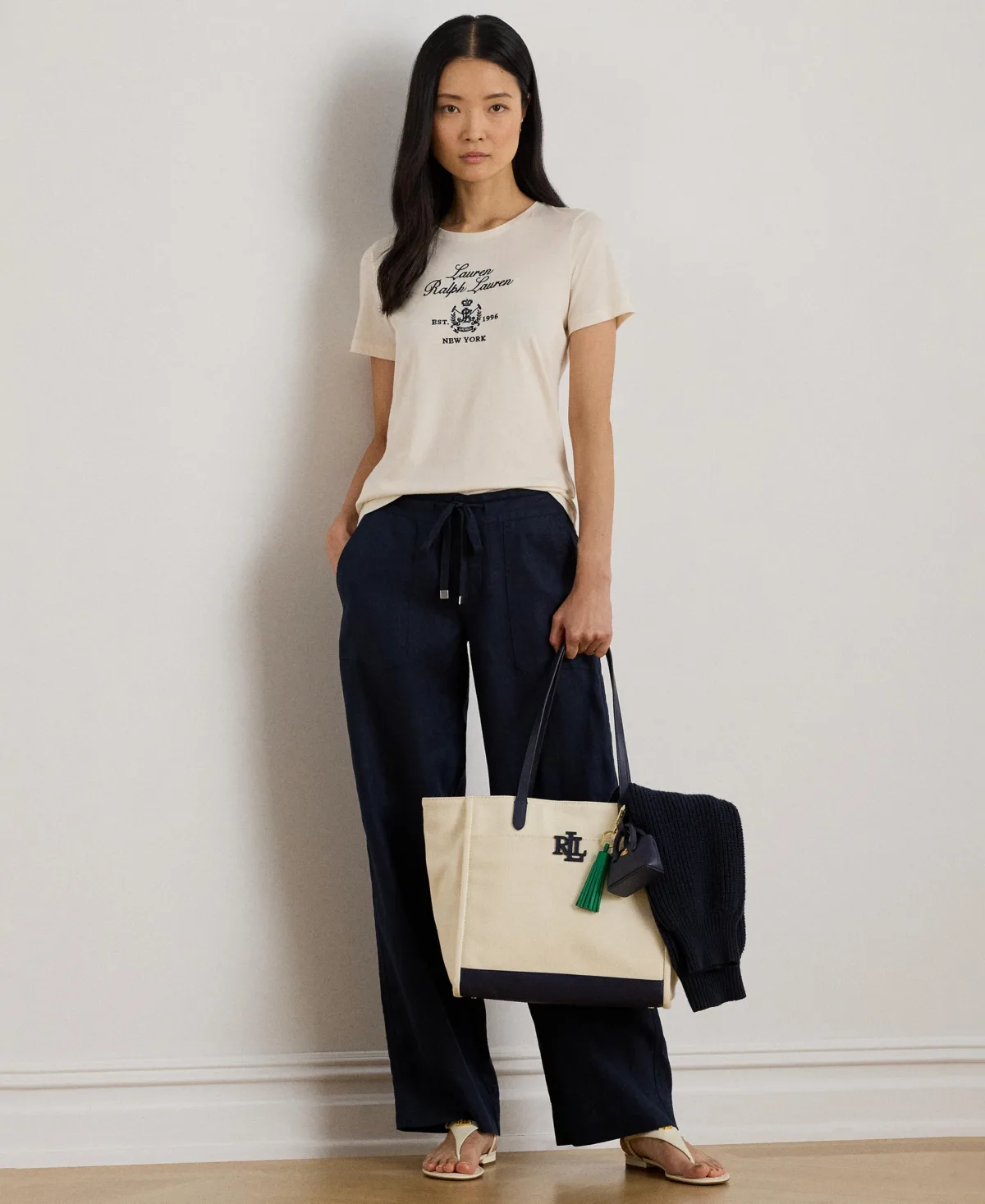 Wide-Leg 100% Linen Pants by Ralph Lauren