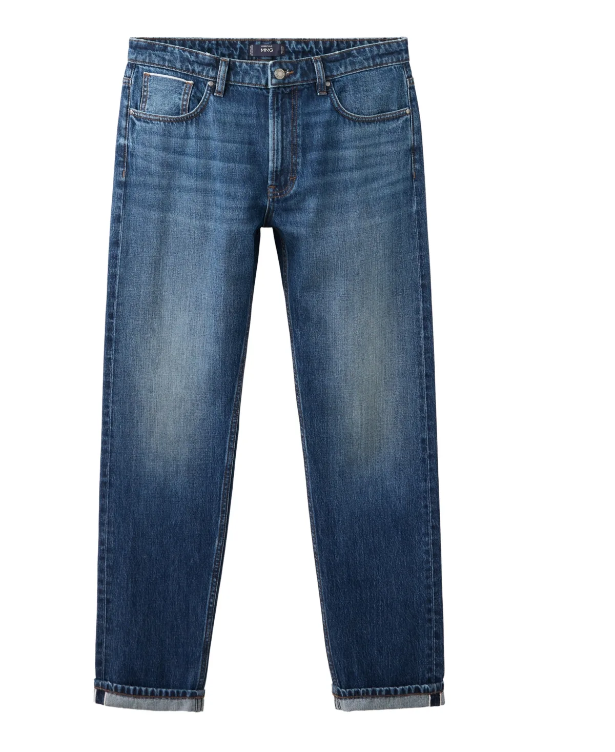 Pola Mid-Rise Regular-Fit Jeans by Mango