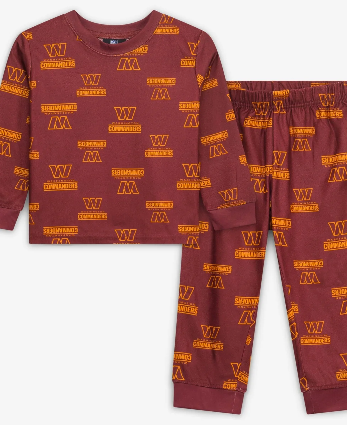 Washington Commanders All-Over-Print Long-Sleeves T-Shirt and Pants Sleep Set by Outerstuff