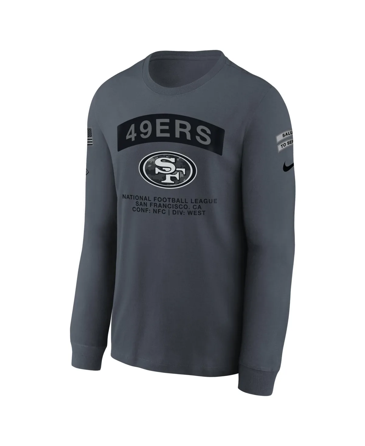 San Francisco 49ers 2026 Salute to Service Sideline Long-Sleeve T-Shirt by Nike