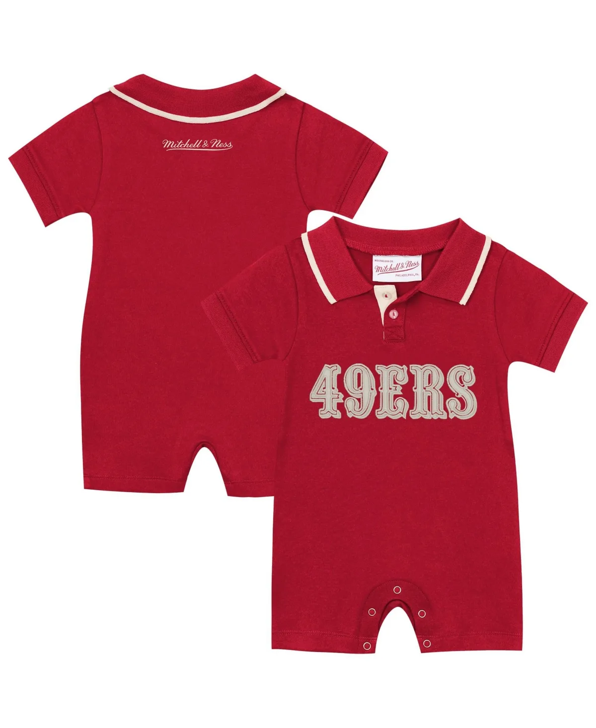 San Francisco 49ers Retro Roots Rugby Romper by Mitchell & Ness