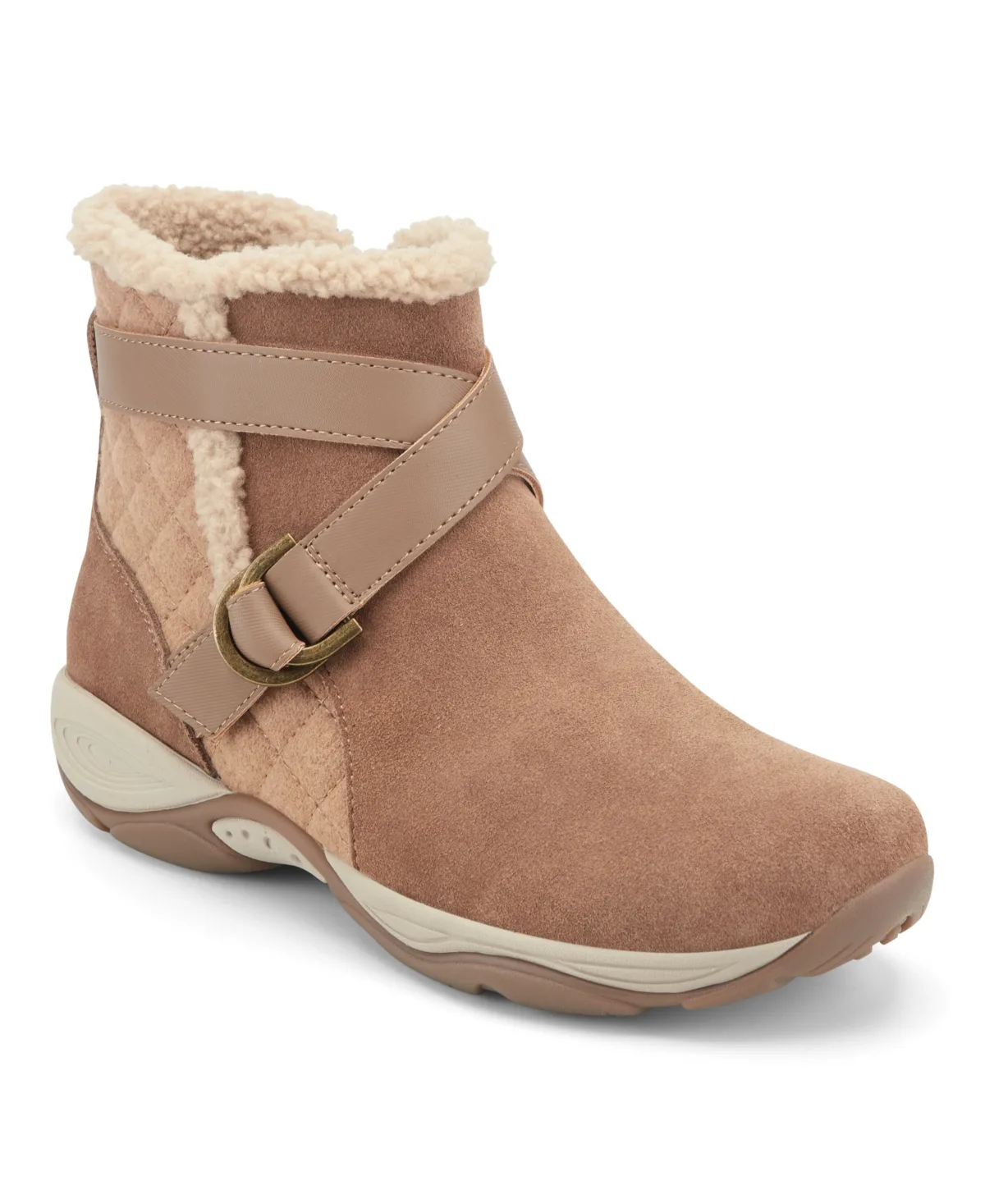 Evara Suede Quilted Cold-Weather Booties by Easy Spirit