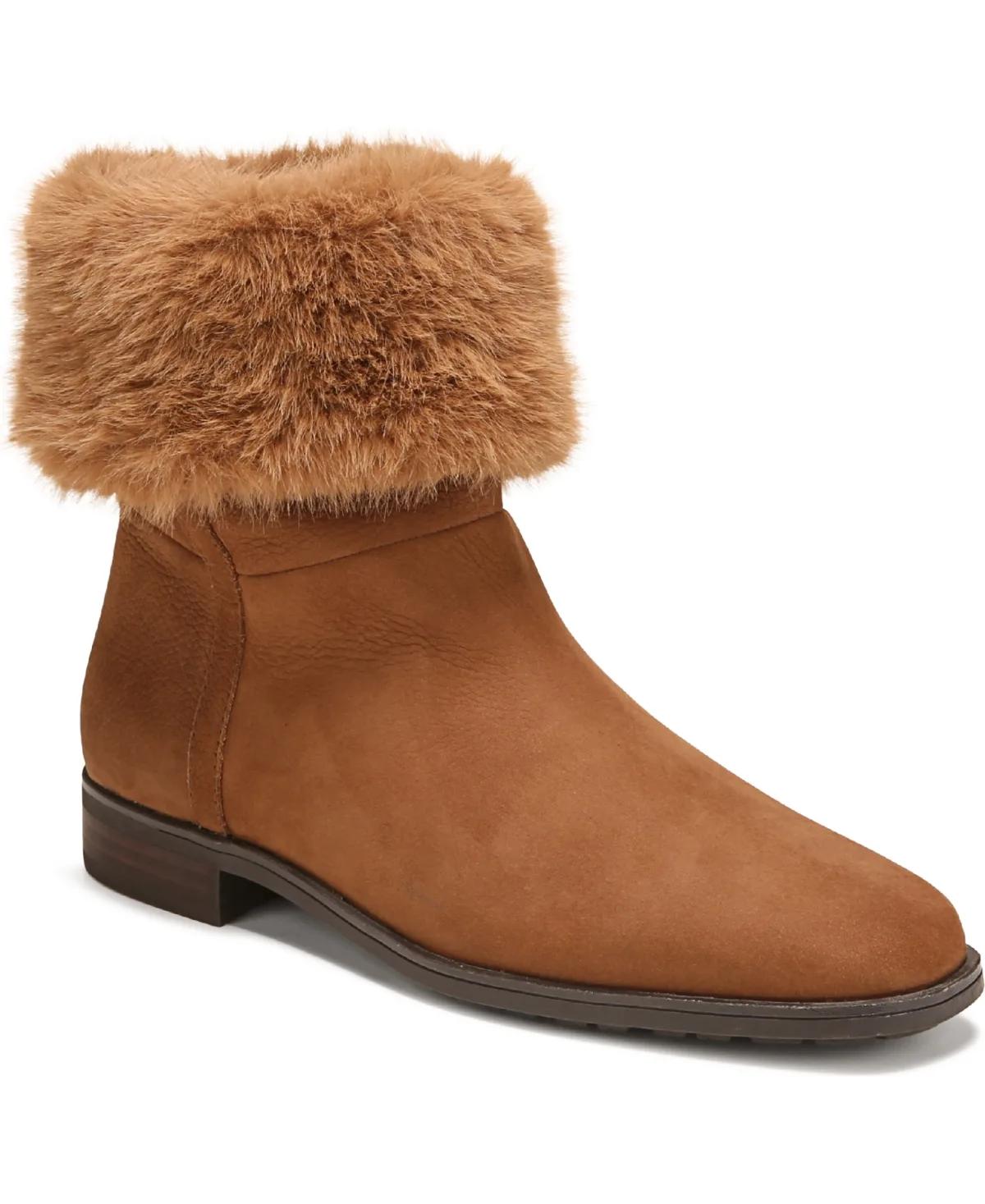 Katria Square Toe Booties - Dark Caramel Suede by Sam Edelman