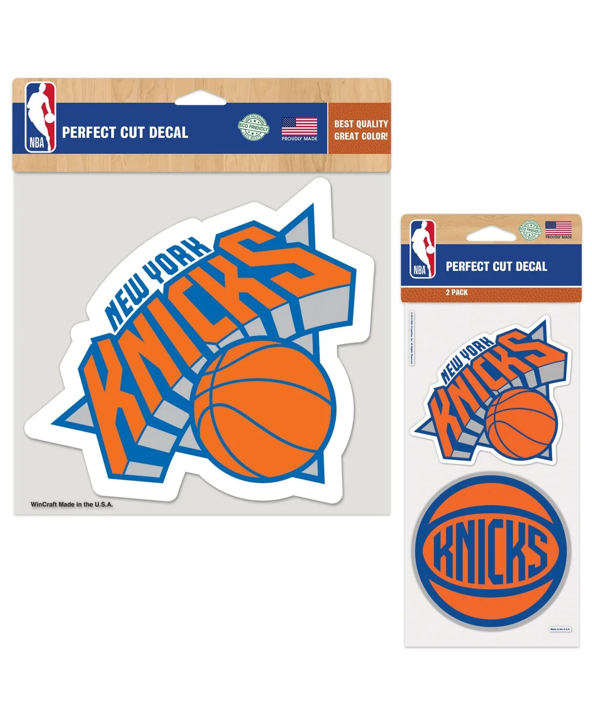 New York Knicks Three-Pack Perfect Cut Decals by WinCraft