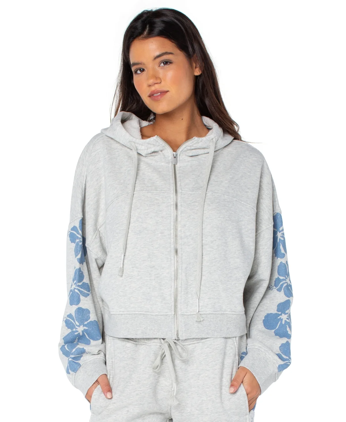 Fringing Reefs Graphic Zip-Front Hoodie by Roxy