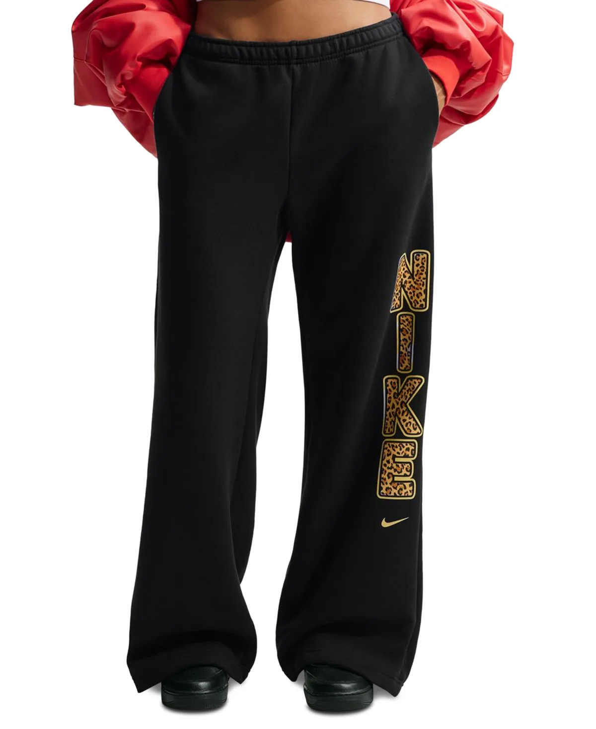 Studio Fleece Mid-Rise Wide-Leg Pants by Nike