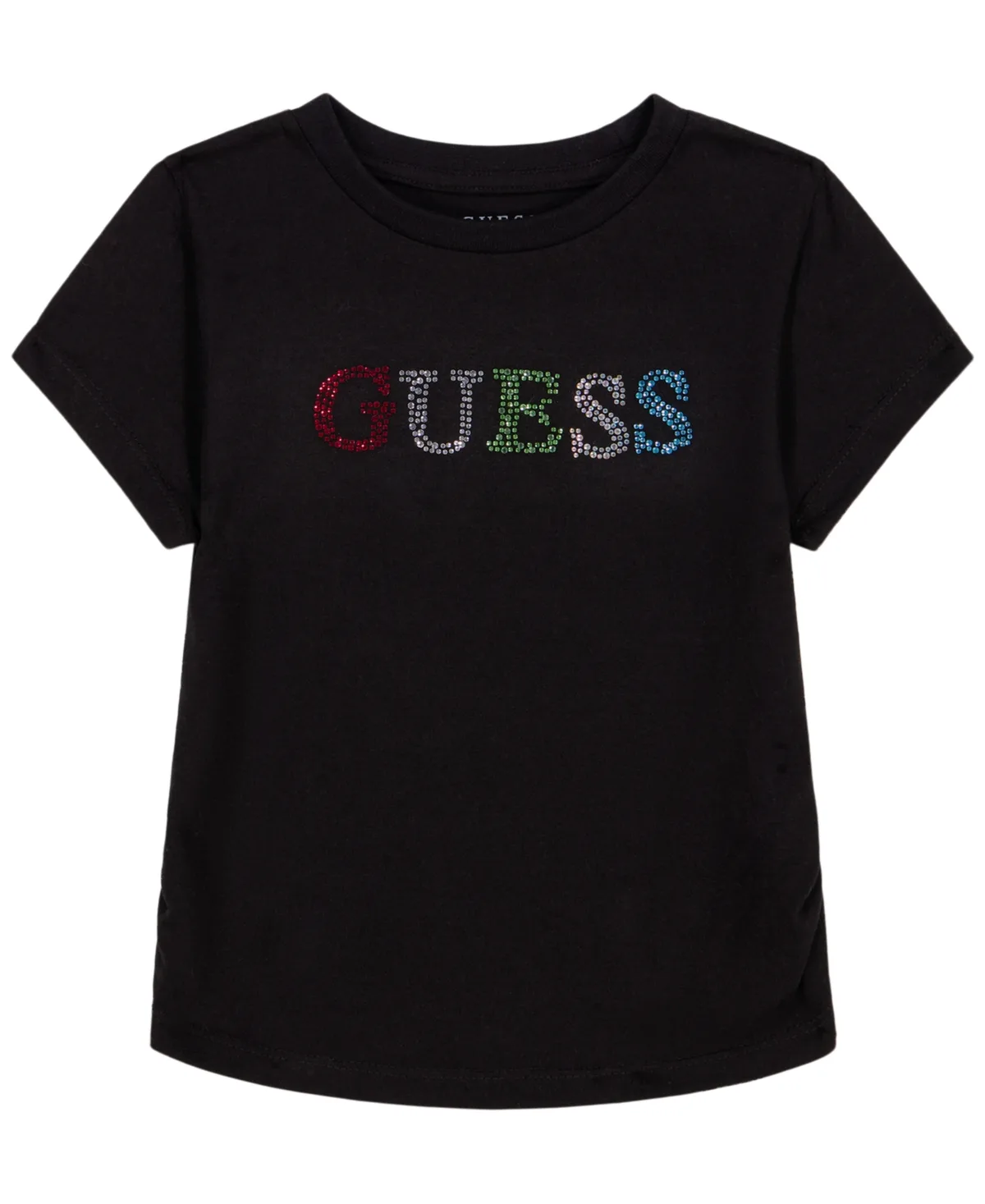 Rhinestud Graphic Fitted Cotton-Blend T-Shirt by GUESS