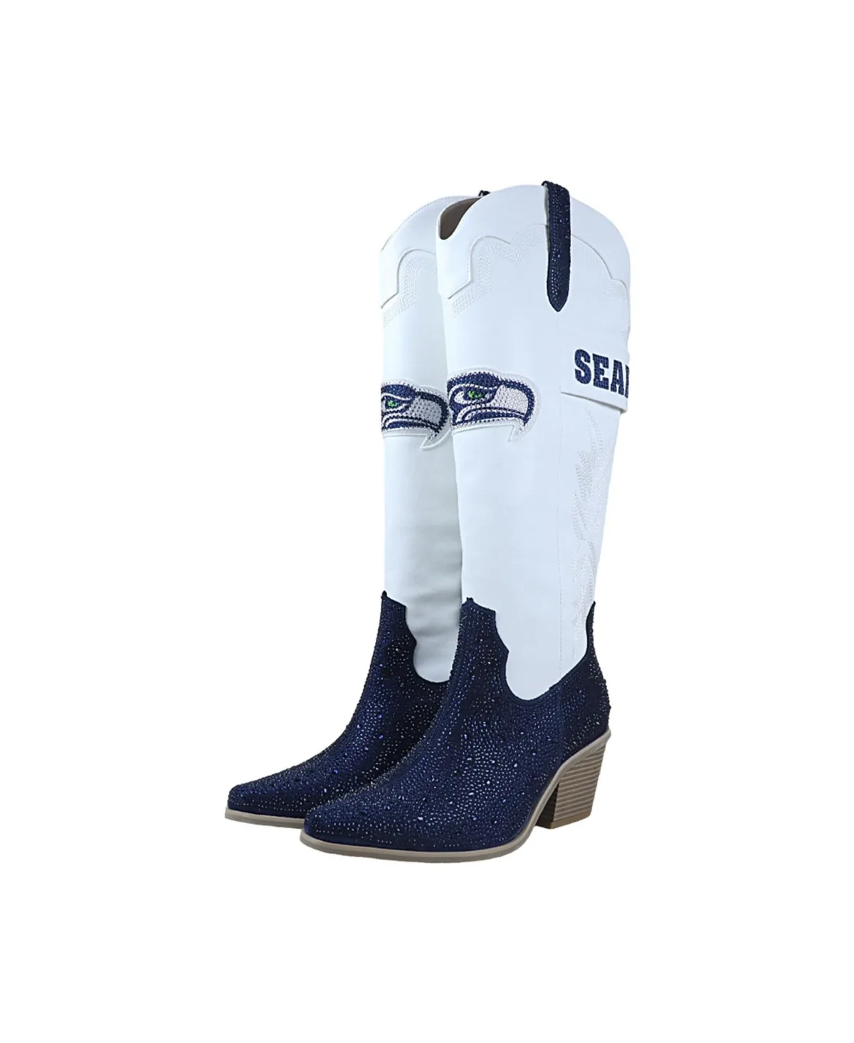 Seattle Seahawks Crystal Cowboy Boots by Fabgating by Cuce
