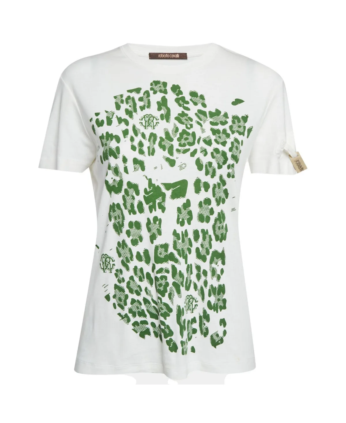 Pre-Owned Printed Jersey T-Shirt by Roberto Cavalli