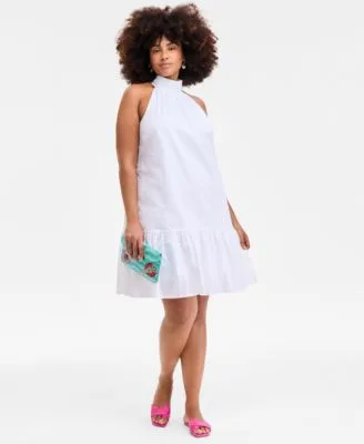 Halter Bow Back Mini Dress by On 34th