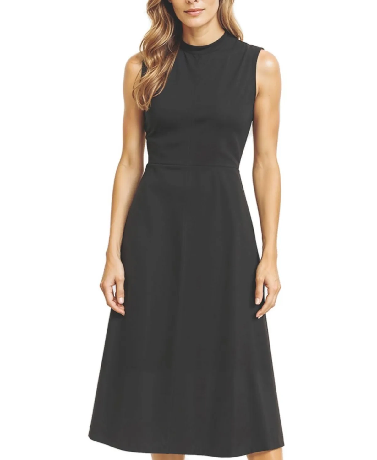 High Neck Satin Dress by Elle Collection