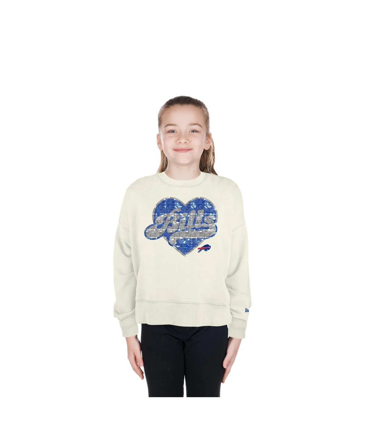 Buffalo Bills Flip Sequin Crewneck Sweatshirt by New Era