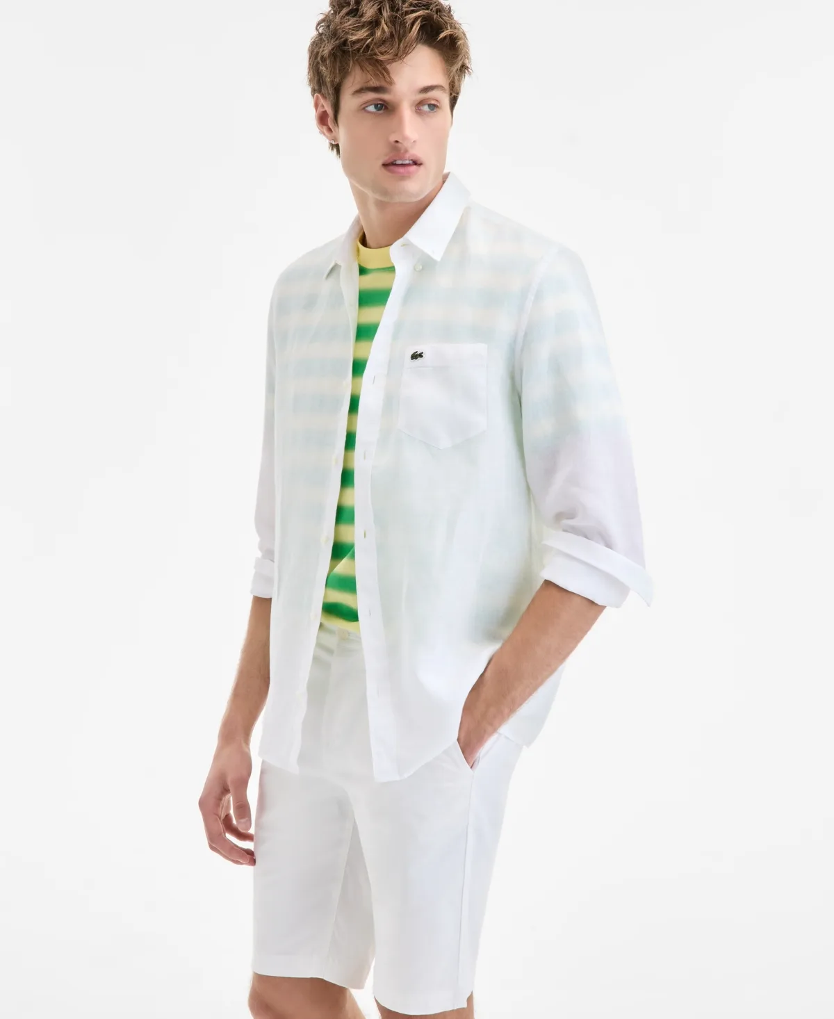Regular-Fit Linen Shirt by Lacoste