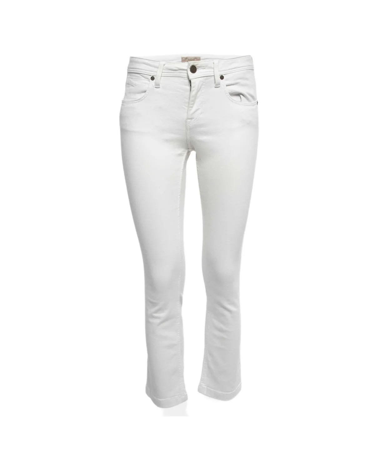 Pre-Owned Alperton Straight-Leg Mid-Rise Cropped Jeans by Burberry