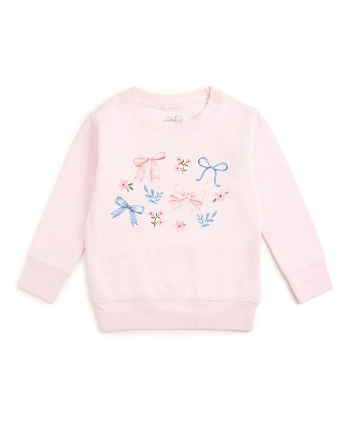 Floral and Bow Watercolor Sweatshirt by Sweet Wink