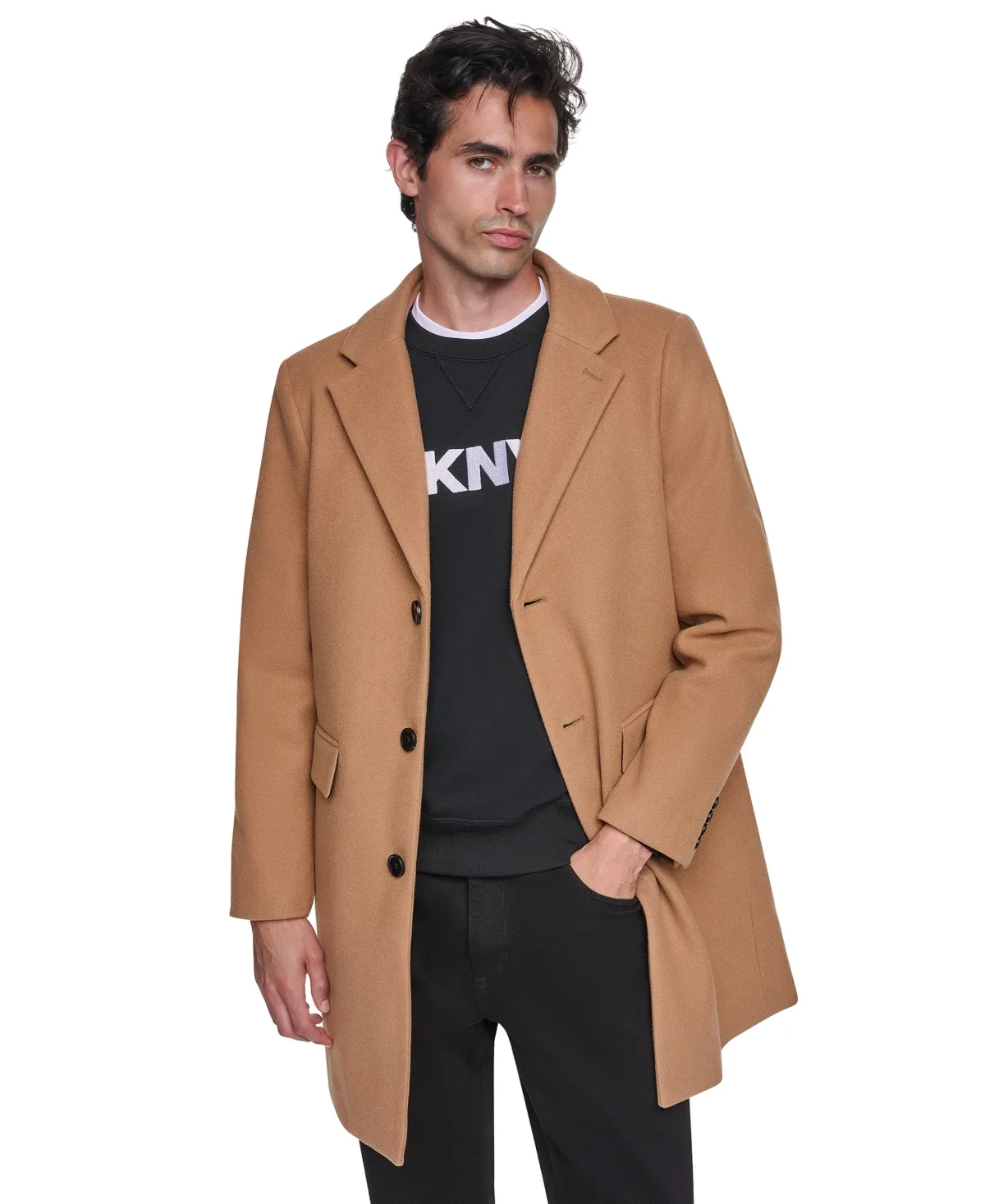 Topcoat with Hood Jacket by DKNY