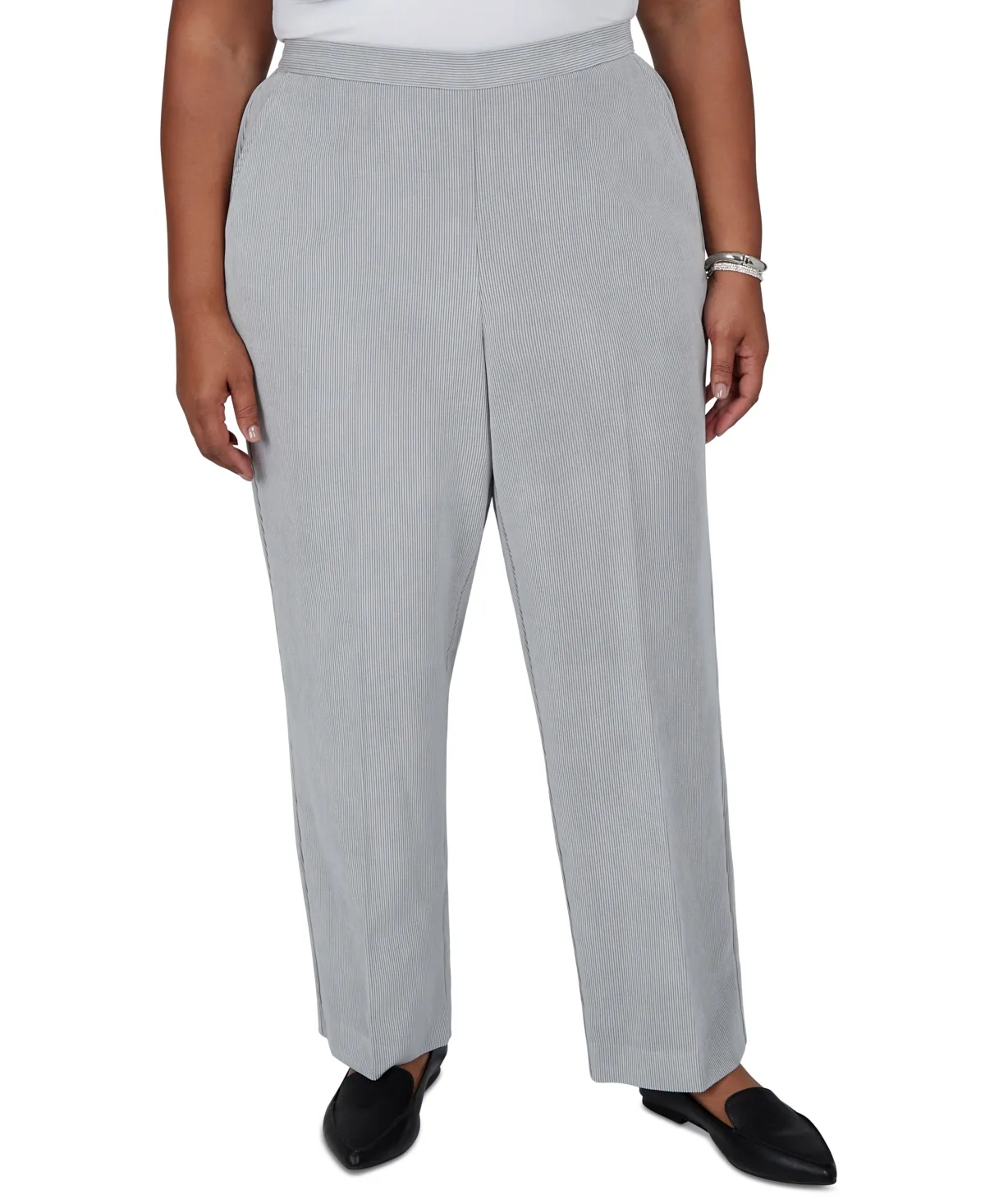 Corduroy Straight-Leg Pull-On Pants by Alfred Dunner