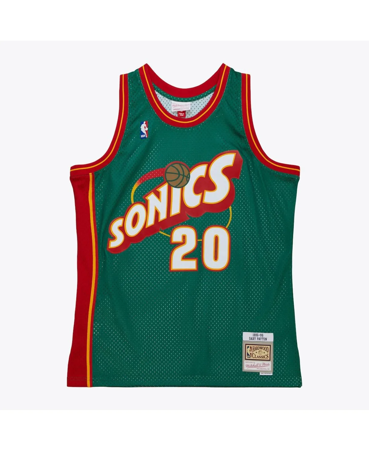 Gary Payton Seattle Supersonics 1995/96 Hardwood Classics Swingman Jersey by Mitchell & Ness