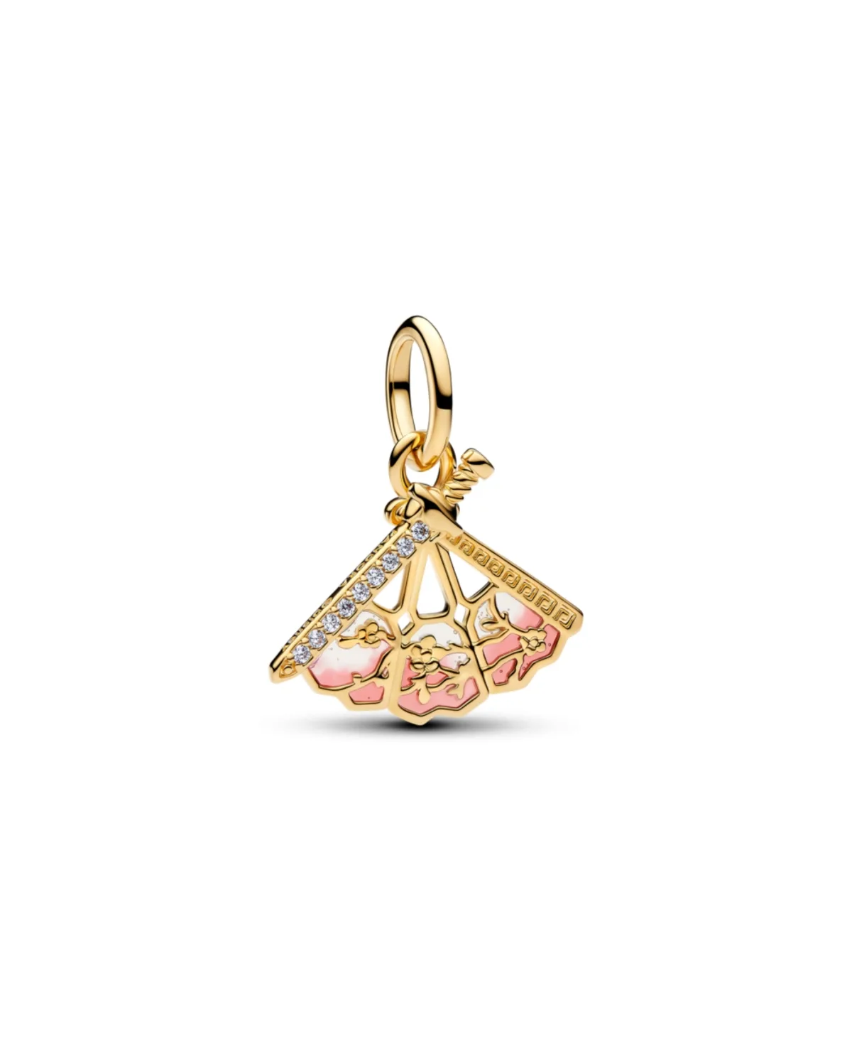 Disney Mulan Clear Cubic Zirconia Fan Dangle Charm by Pandora