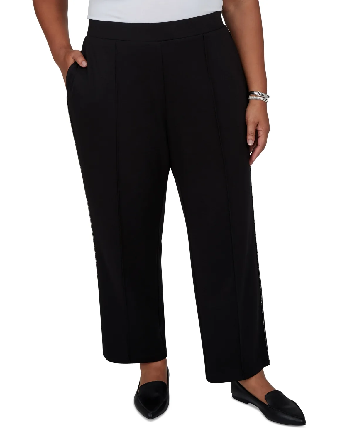 Straight Pull-On Ankle Pants by Alfred Dunner