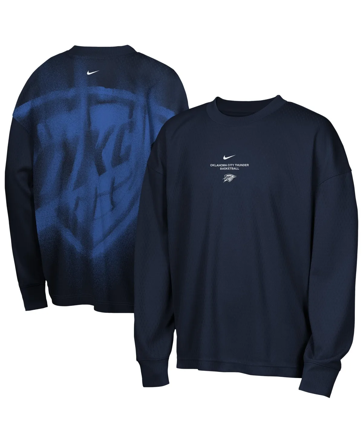 Oklahoma City Thunder 2026 Standard Issue Pre-Game Performance Long-Sleeve T-Shirt by Nike
