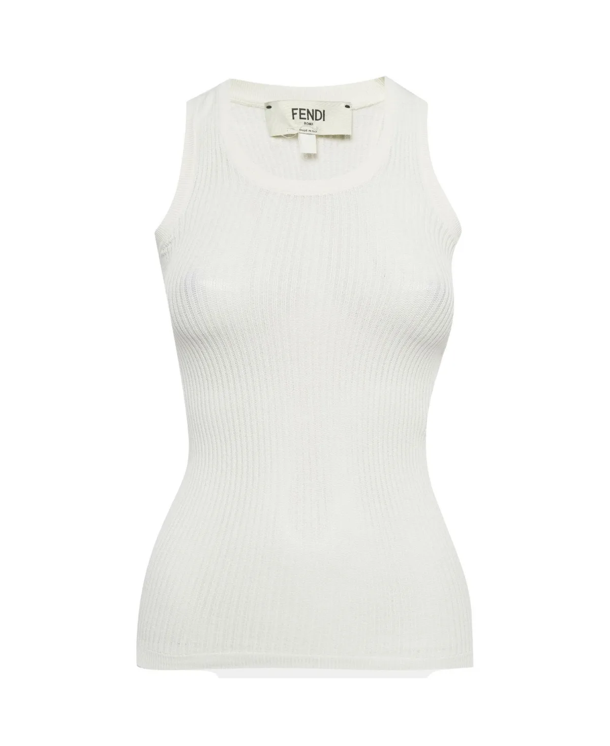 Pre-Owned Rib-Knit Tank Top by FENDI