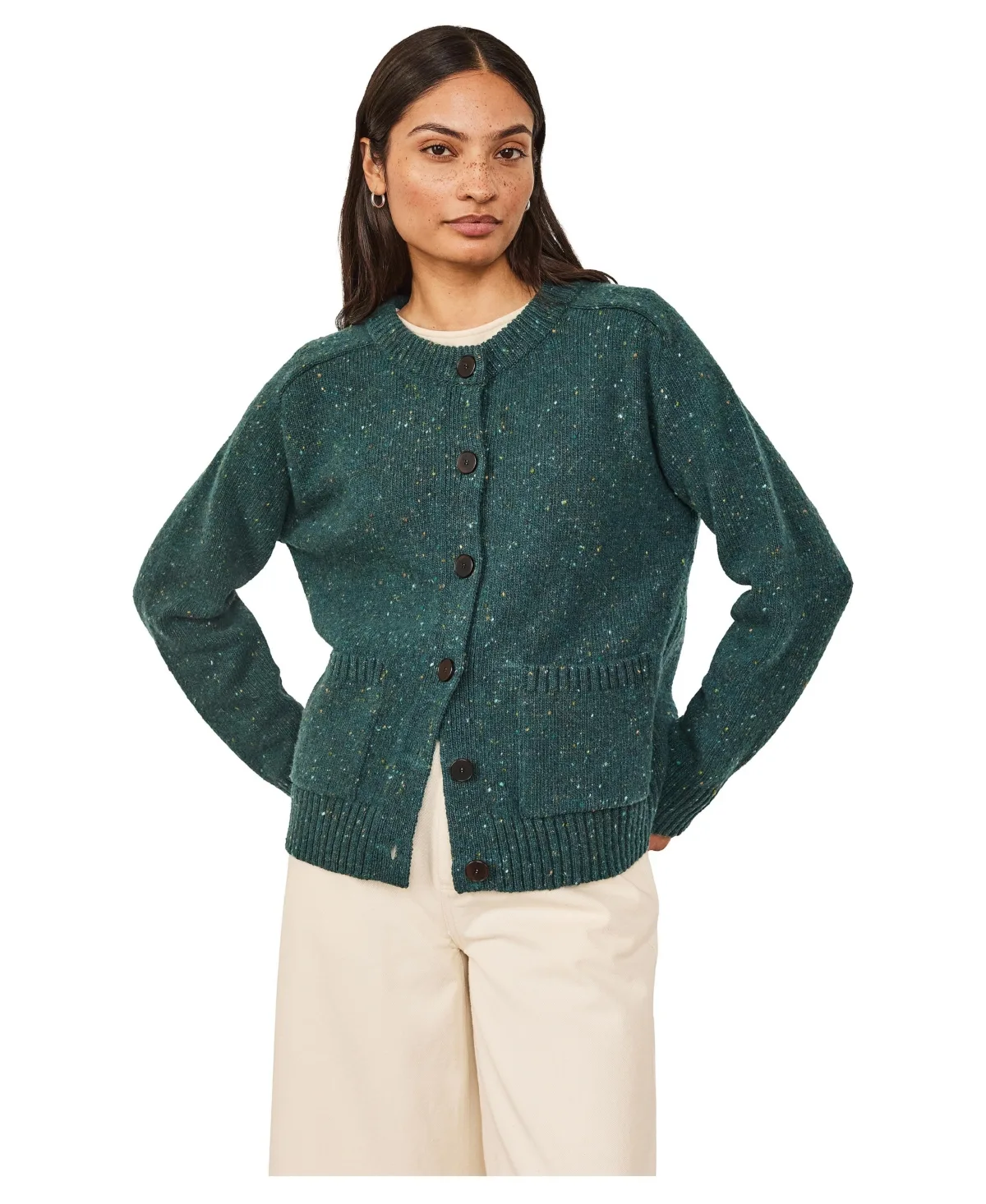 Donegal Wool Boxy Cardigan by Celtic & Co