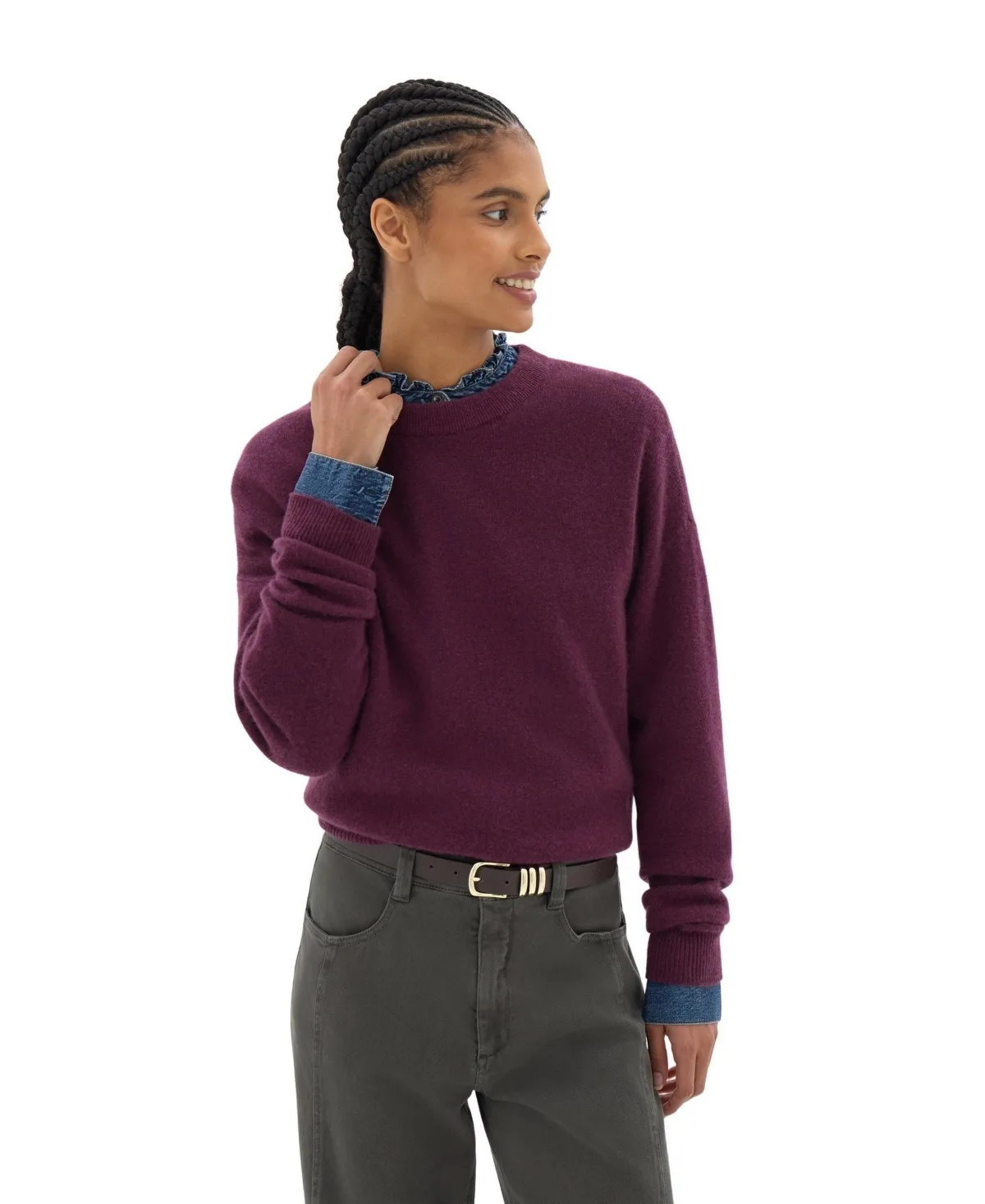 Avery Cashmere Crew Neck Jumper by Hush
