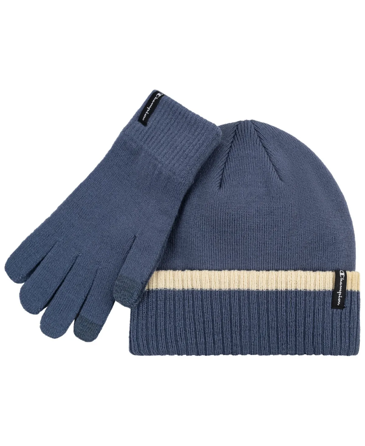 Piney Knit Smart Touch Tech Beanie and Gloves, 2-Piece Set by Champion